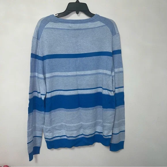 Calvin Klein Mens V-Neck Blue Long Sleeves Sweater- Size XL - New With Tag - Picture 9 of 10